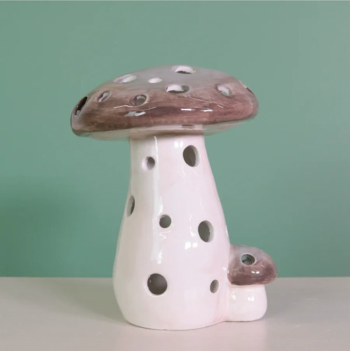 Ceramic enchanted toadstool - enchanted,
