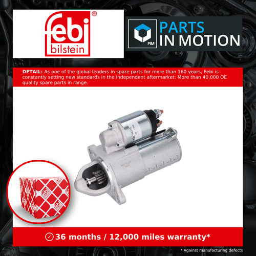 Starter motor 188315 febi - 188315,