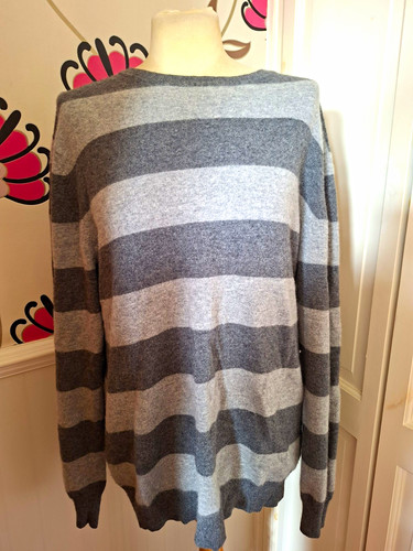 100 cashmere grey striped - 100%,