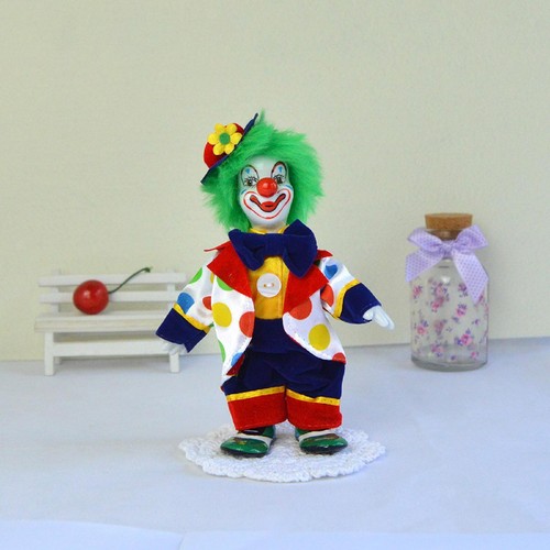 Porcelain clown figure - clown,