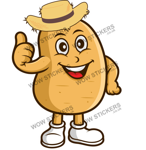 Potato mascot sticker - potato, b