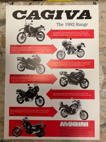 Cagiva sales brochure 1992