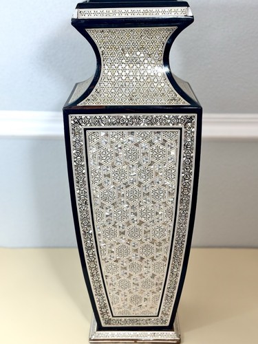 Handmade wooden vase egypt - wooden,
