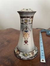 Antique Ceramic Hat Pin Holder with Floral Design Excellent Condition 