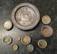 Vintage Antique Brass and other weights Metal Detecting Finds