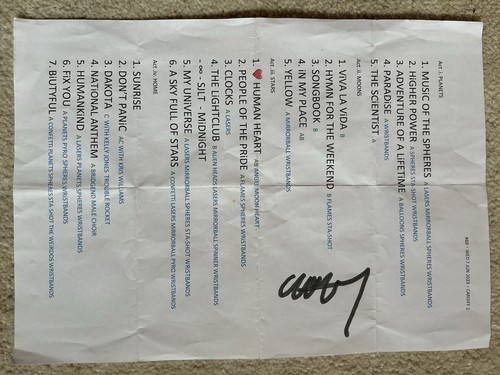 Coldplay autographed signed - coldplay,