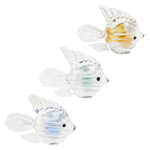 Pcs glass fish ornaments - 3,