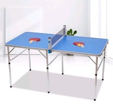 Foldable Ping Pong Table with Net Indoor Outdoor Tennis Table Ping Pong Foldable