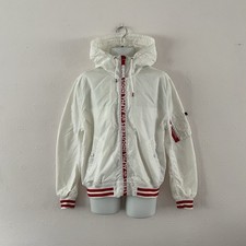 ALPHA INDUSTRIES MA-1 LW HOODED PZ JACKET - L - WHITE