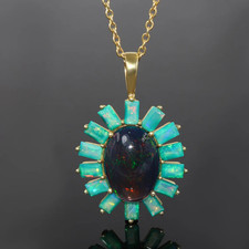 Black & Green Ethiopian opal