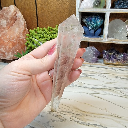 Clear quartz rainbow wand - rainbow,