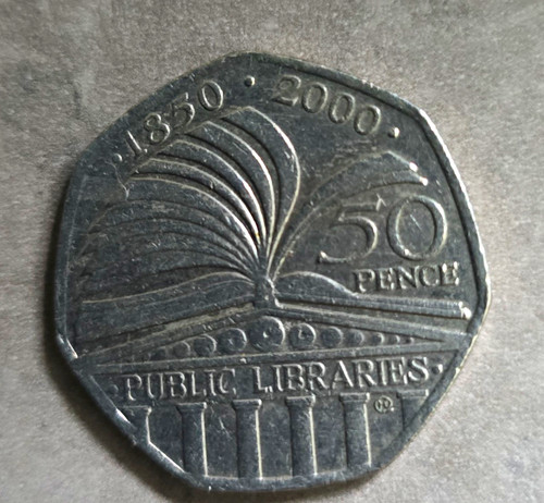2000 50p coin - 50p, public