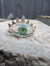 Gold Plated Evil Eye Costume Ring Adjustable Size P