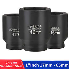 1"Inch DRIVE DEEP IMPACT Socket Set 17mm-65mm HGV Long Reach Impact Socket