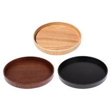 Round Wooden Plate Serving