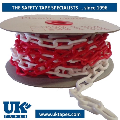 Red white plastic barrier - red, &