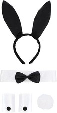 5pc Bunny Waitress Accessories Set Fancy Dress Rabbit Costume Accessory