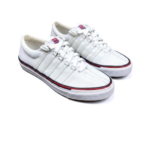 Swiss women white canvas low - canvas,