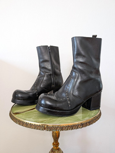 Vintage 1970 black - black, leather