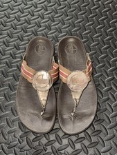 Fitflop Leather And Canvas Amazing Condition. Very Comfy Shoes Sought After