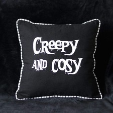 Creepy and Cosy Cushion Goth Decor Alt Homeware Halloween Spooky Vibes