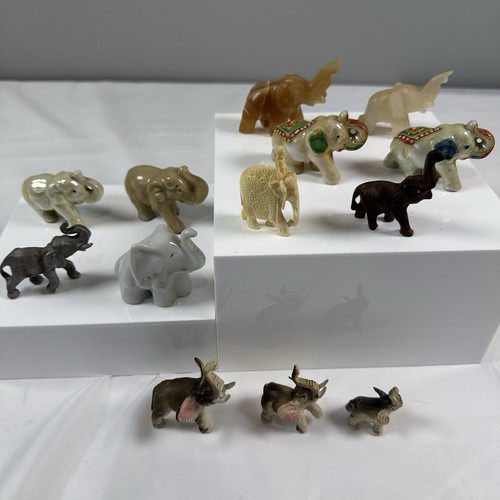 Vintage elephant figurines - elephant,