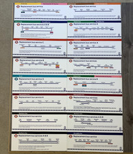 London Underground Signs - Replacement Bus Services - 16 Variations 45cm x 16cm