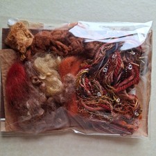 Texture Embroidery Pack - AUTUMN  MIX: THREADS/WOOL FIBRES/PAPER SAMPLES
