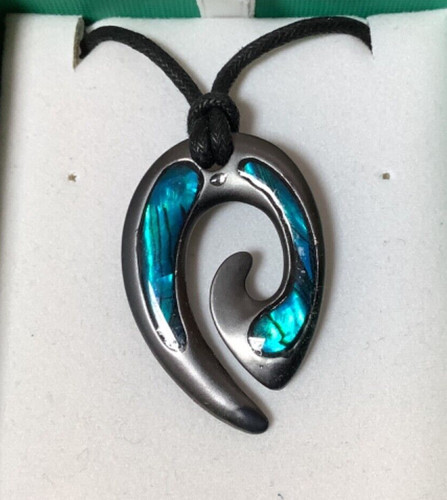 Maori tribal inlaid paua shell - maori,