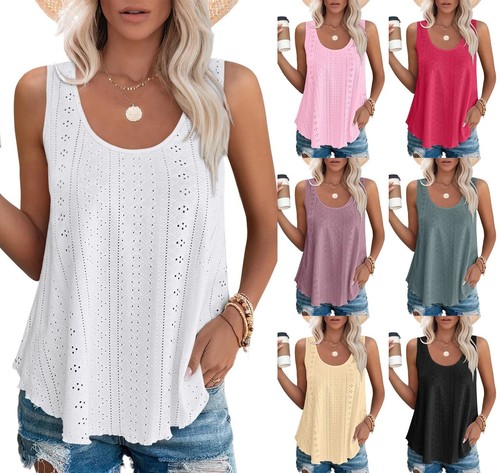 Womens sleeveless vest tops - womens,