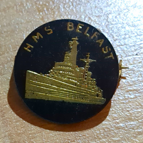 Hms belfast enamel pin - belfast,