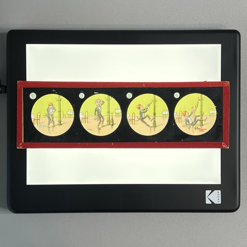 Vtg 1890s magic lantern glass - 1890s,