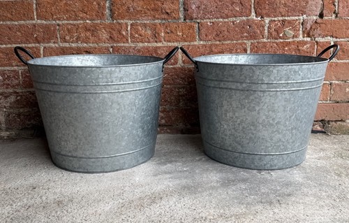 Set round aged zinc - set,