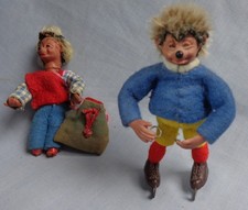 2 Vintage Steiff Peter Mecki Hedgehog Figures 1960s