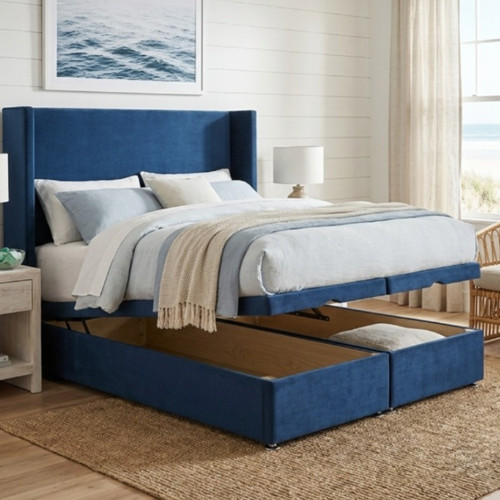 Winged ottoman divan bed - winged,