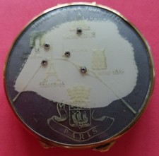 Vintage French Souvenir Powder Compact Of Paris c1930's