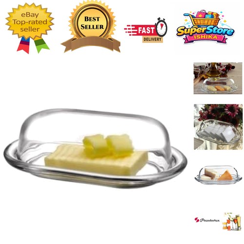 Classic white glass butter - white,
