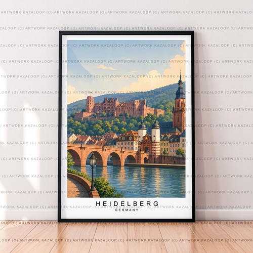 Heidelberg germany unframed - heidelberg,