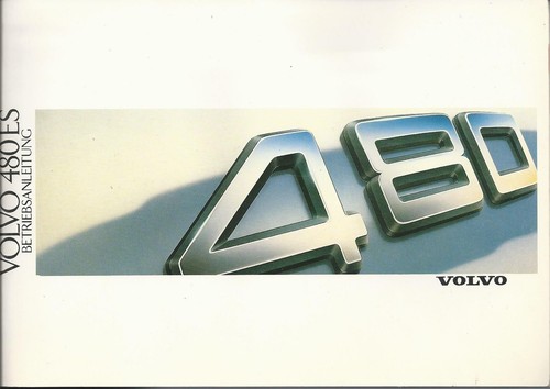 Volvo 480 owners manual - volvo,