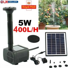 5W 400L/H Solar Panel Powered Water Pump Garden Pool Pond Fish Aquarium Fountain