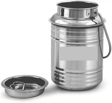 Stainless Steel Dolchi Milk Barrel Milk Storage Can Lid Ghee Can 2/3/4/5 Litre