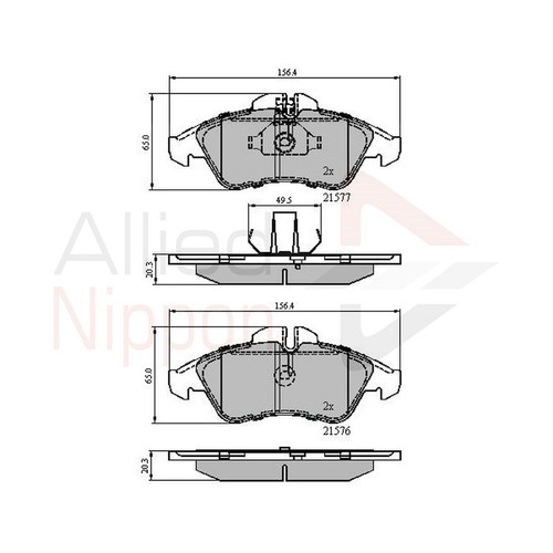 Brake pads set for mercedes - brake,