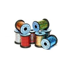 Fly Tying Tinsel, 2 Pack of Uni Holographic Mylar Tinsel. Choice of size/Colour