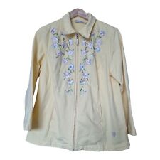 quacker factory Yellow Embroidered Jacket Sz Med Uk 10/12