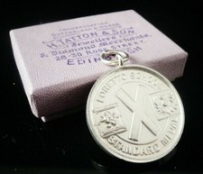 Sterling Silver Scottish School Watch Fob Medal, Lorretto School, Long Jump 1933