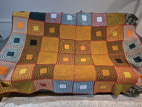 Granny square crocheted - granny,