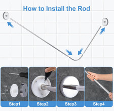 L Shape Shower Rail Rods