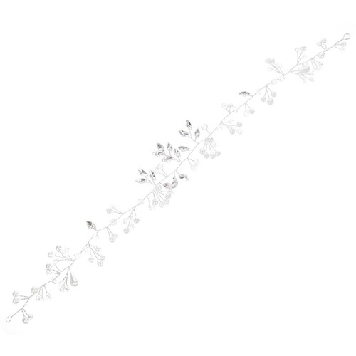 Silver pearl bridal hair - pearl,