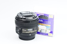 Nikon AF-S 50mm f/1.8G Prime Lens + Caps, 52mm HOYA Polarizer - Excellent