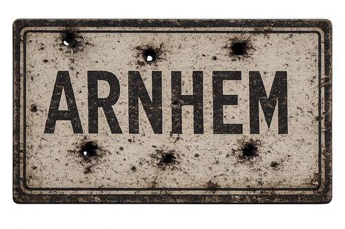 Vintage ww2 style metal - vintage, sign